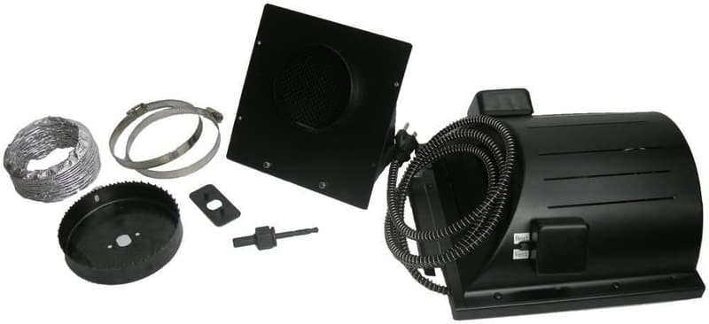 Heat-N-Breeze Dog House Heater & Fan - Black, 10