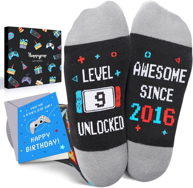 Birthday Gift Socks for Kids (7-12 Years) in Gift Box