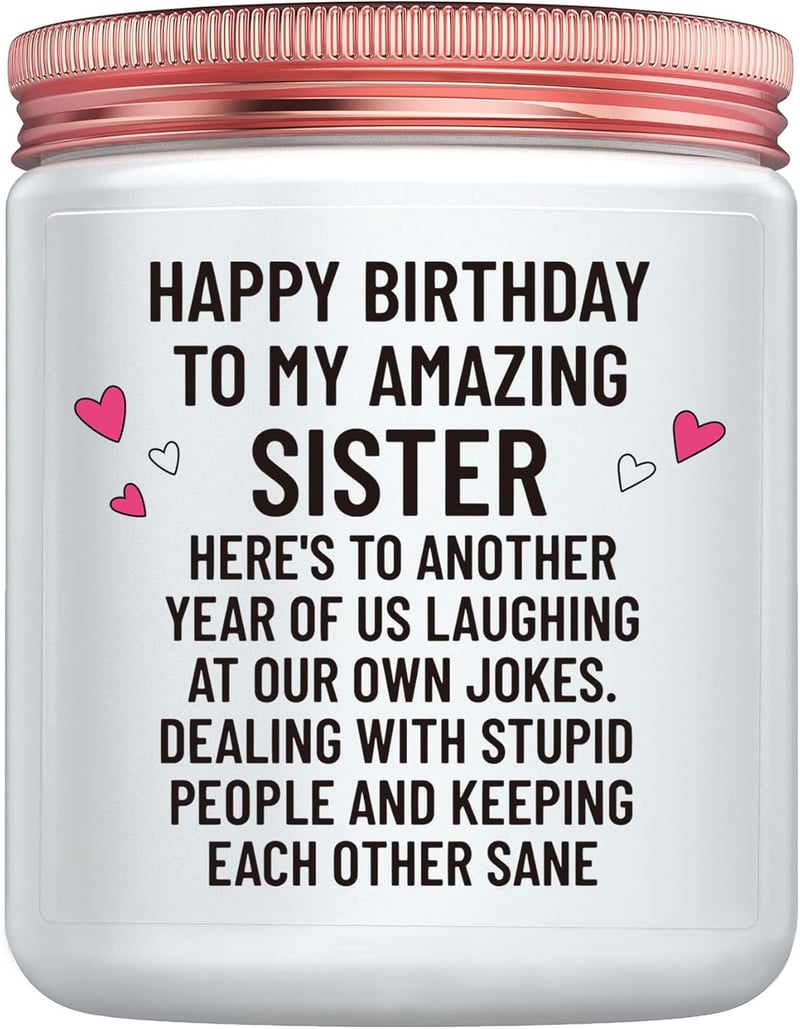 Funny Lavender Candle for Sister's Birthday Gift