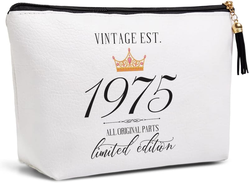 50th Birthday Gift: Vintage Makeup Bag for Women