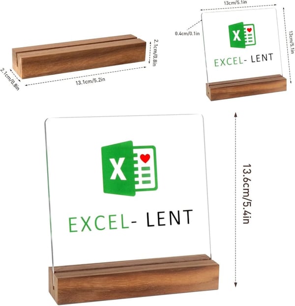 Motivational Excel Acrylic Desk Decor for Accountants