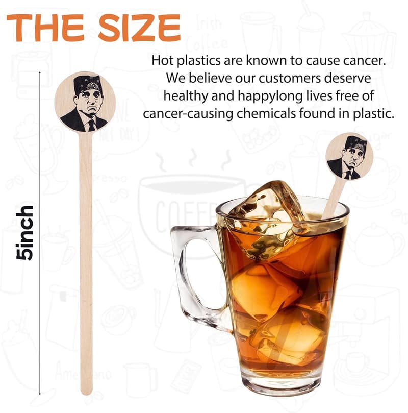 Office Merchandise 150 PCS Coffee Stirrers for TV Fans