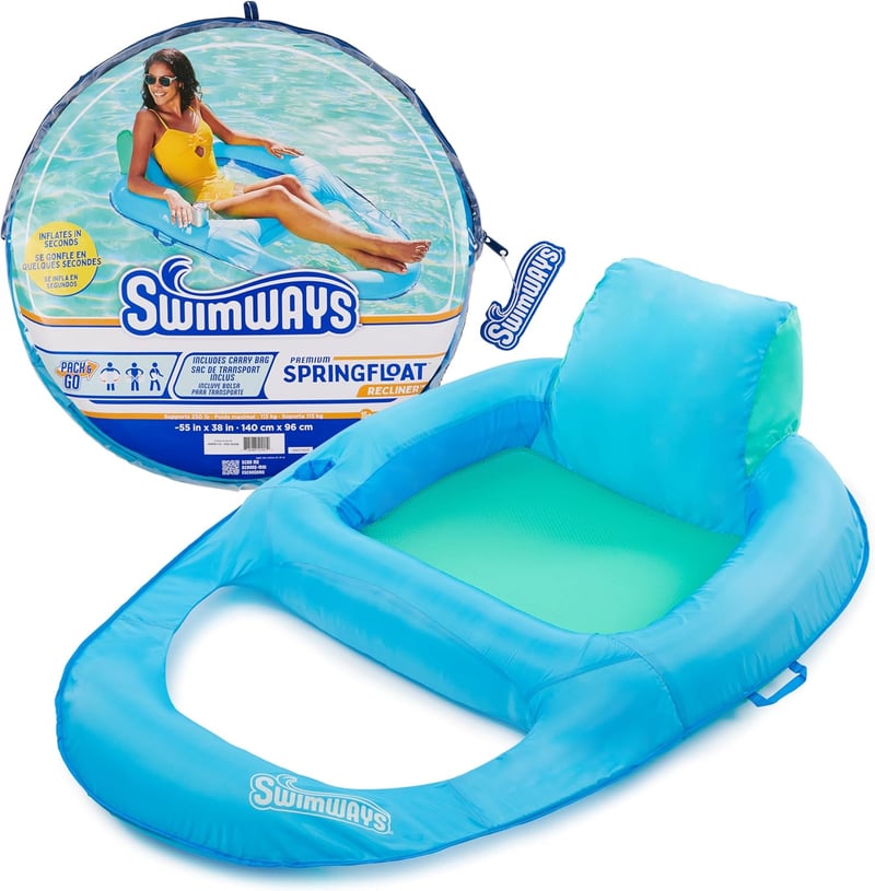 Inflatable Pool Recliner Lounger for Adults, Fast Inflation