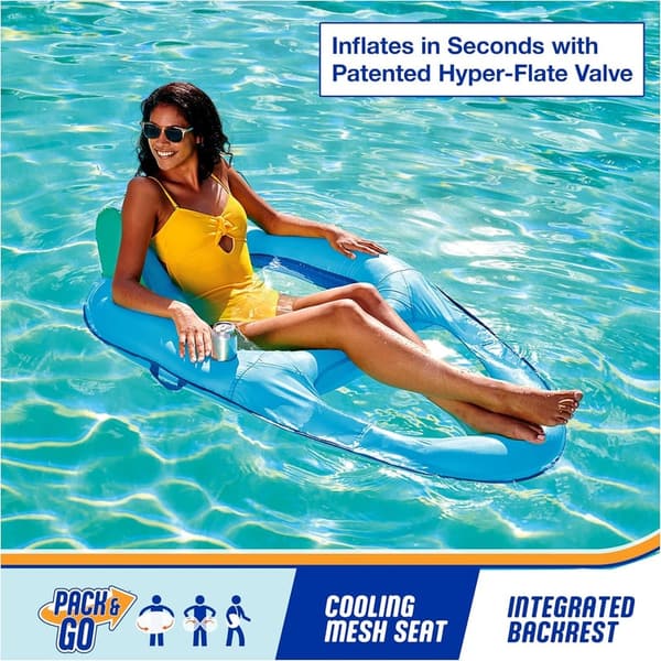 Inflatable Pool Recliner Lounger for Adults, Fast Inflation