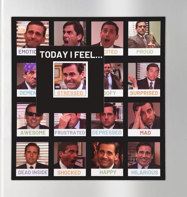 Daily Mood Tracker Poster - Michael Scott Fridge Magnet