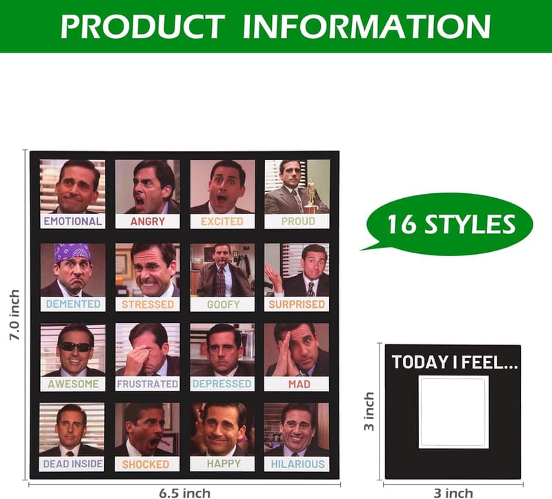 Daily Mood Tracker Poster - Michael Scott Fridge Magnet