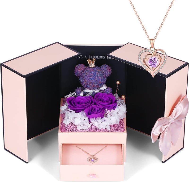 925 Sterling Silver Double Heart Necklace Gift Set for Her