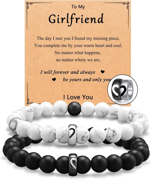 Valentine's Matching Couple Ring Bracelets for Him & Her