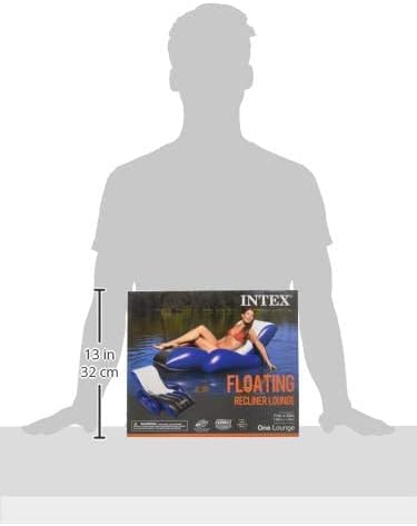 Inflatable Lounge Pool Recliner Chair with Cup Holders