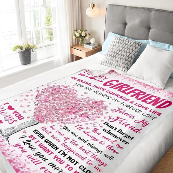 Romantic Throw Blanket for Girlfriend - 50