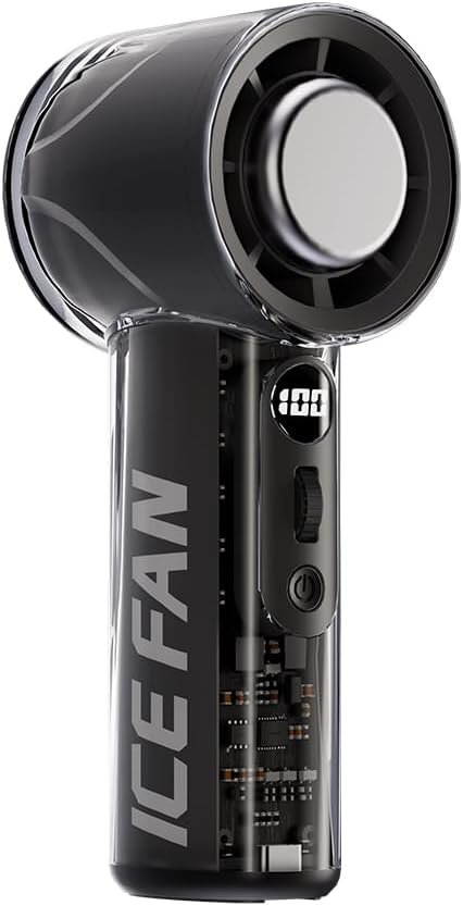 USB Rechargeable Handheld Cooling Fan - Black