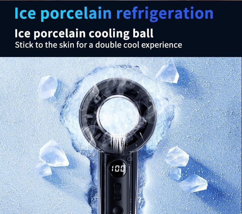USB Rechargeable Handheld Cooling Fan - Black