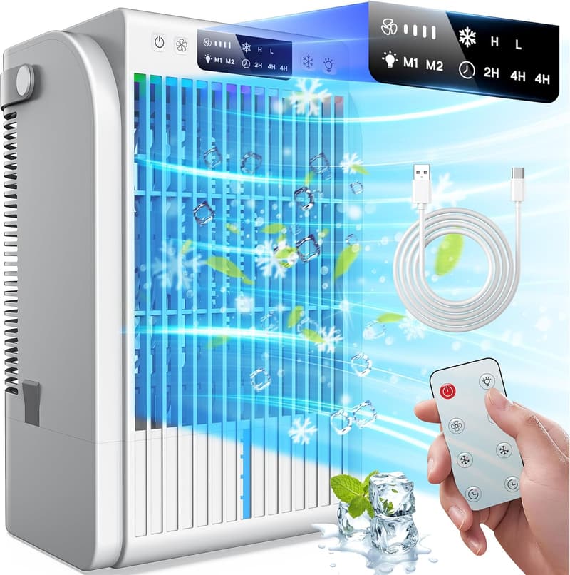 Portable Air Conditioner with 4-in-1 Humidifier & Fan