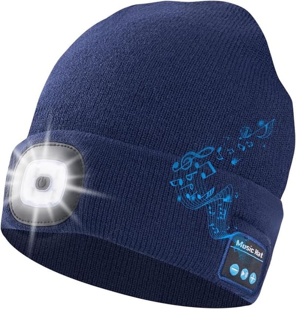 Bluetooth Beanie Hat with Light & Speakers - Gifts for Him/Her