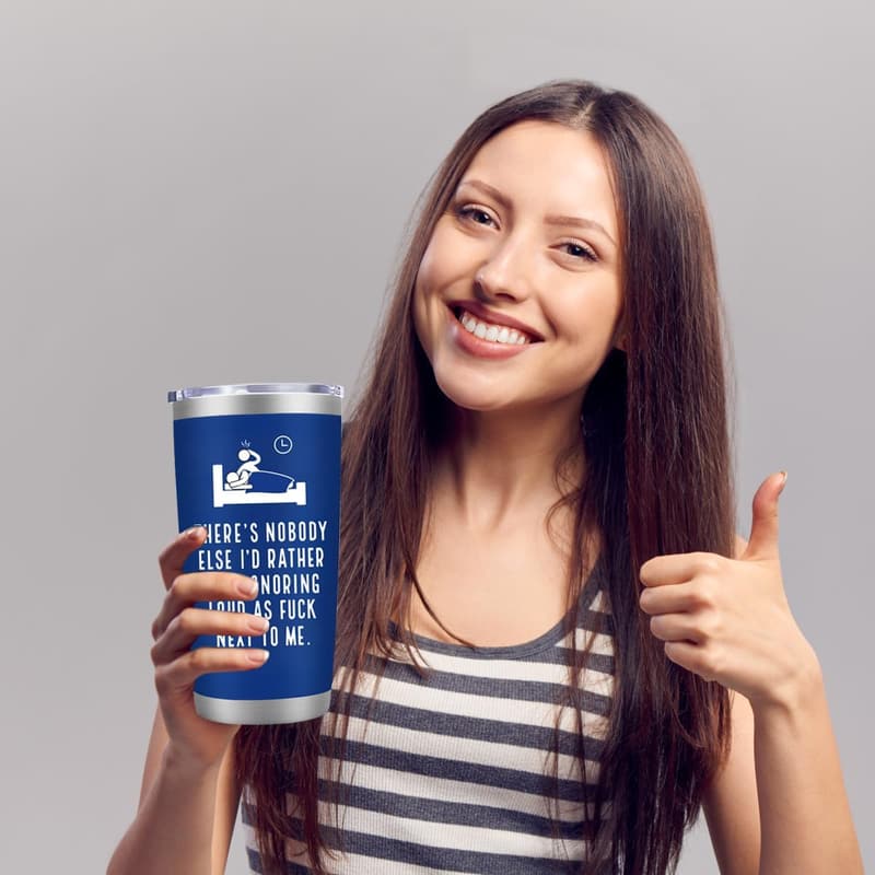 Funny Blue Stainless Steel Tumbler - Gift for Him or Her