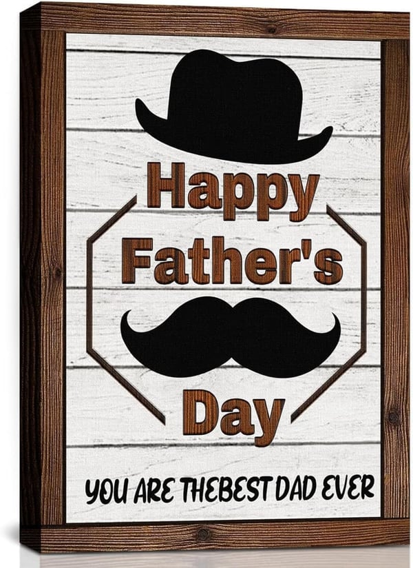 Personalized Rustic Wood Canvas for Father's Day - Custom Wall Art