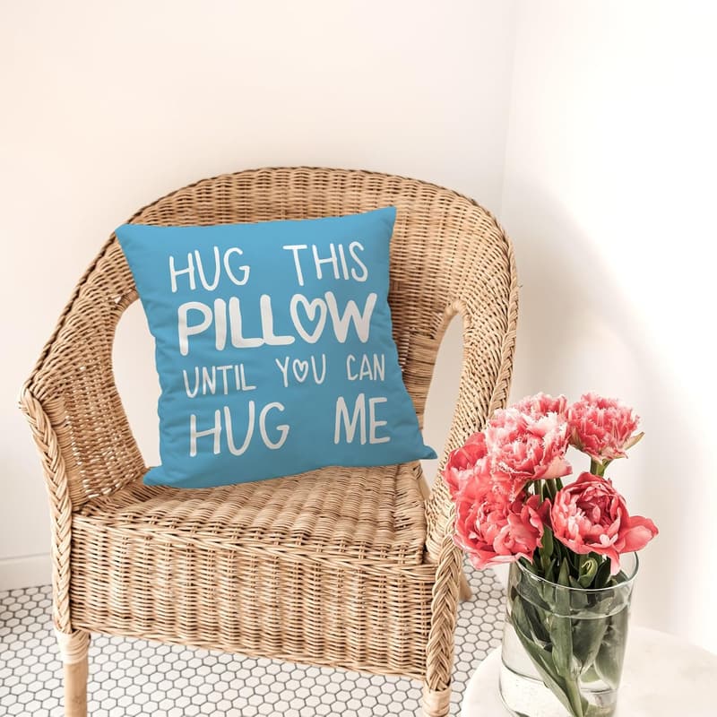 Valentine's Day Throw Pillow Cover for Long Distance Love 18