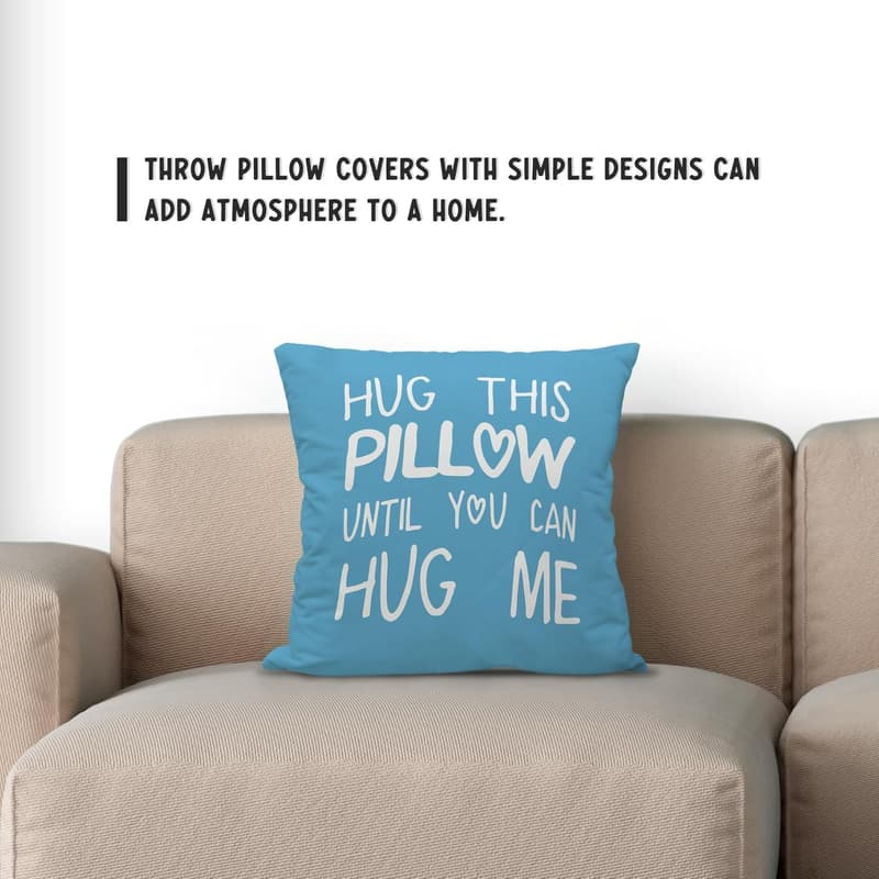 Valentine's Day Throw Pillow Cover for Long Distance Love 18