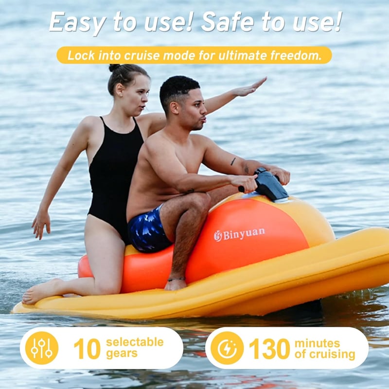 Parent-Child Electric Underwater Scooter with Booster, 60 Min Ride