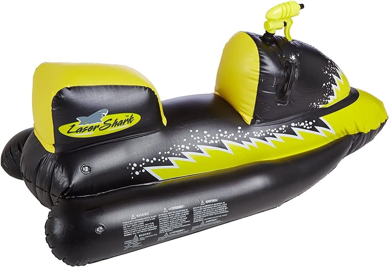 Lasershark Wet-Ski Squirter Toy - Black/Yellow, 51