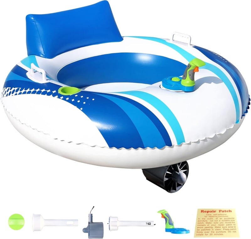Motorized Kids' Inflatable Bumper Boat with Water Blaster