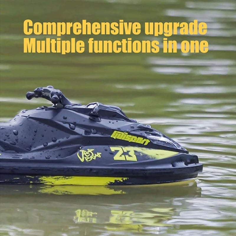 Brushless RC Turbo Jet Boat with LED Light & 2 Batteries