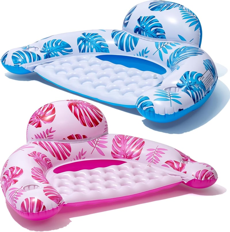 Upgraded Inflatable Pool Float with Cup Holders – Adult Swim Toy