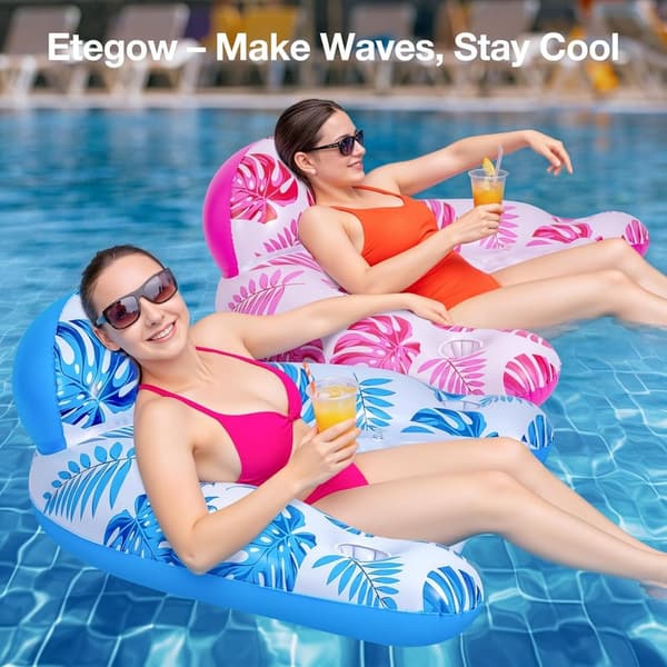 Upgraded Inflatable Pool Float with Cup Holders – Adult Swim Toy