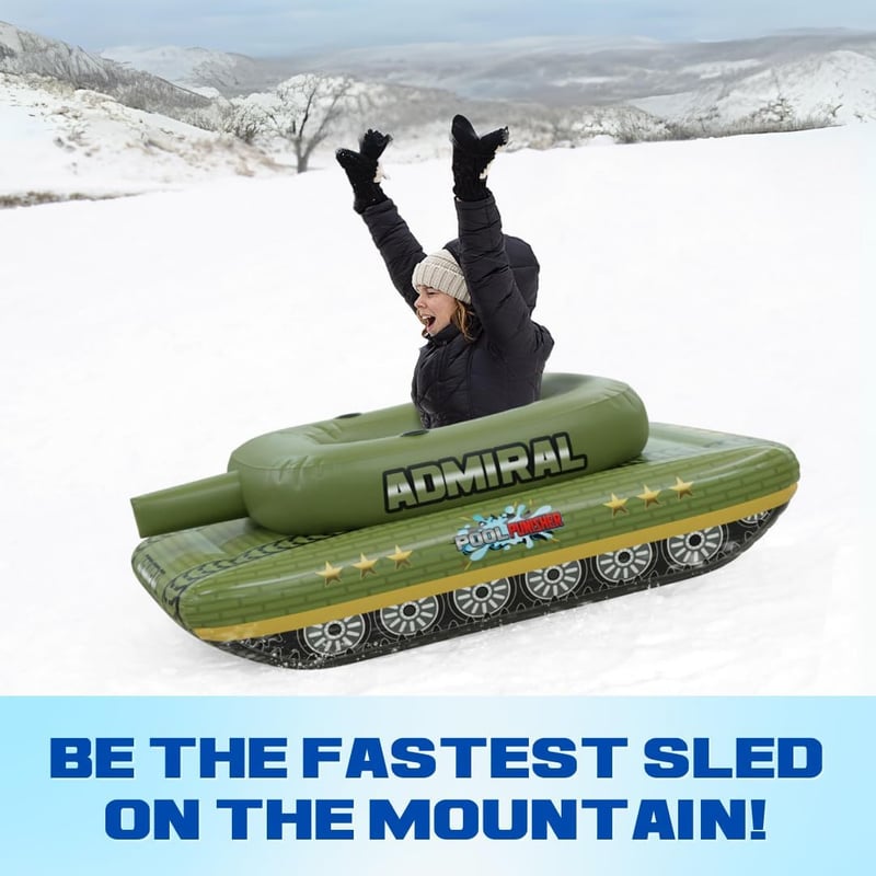 Premium Inflatable Tank Floatie with Water Cannon for Ages 5+