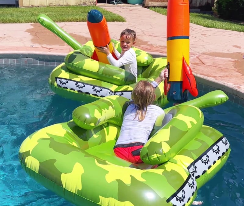 Tank Pool Float Toy for Kids & Adults - Inflatable Water Game