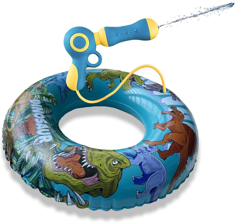 Inflatable Pool Float with Water Gun for Summer Fun