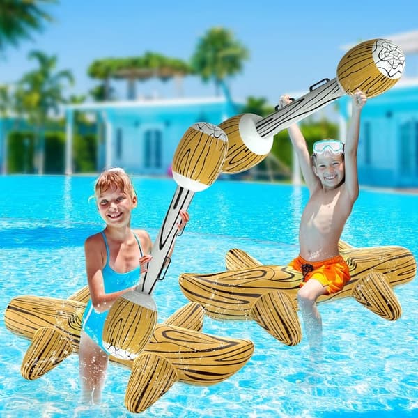 Kids' Inflatable Pool Rafts - 4-Piece Set for Family Fun