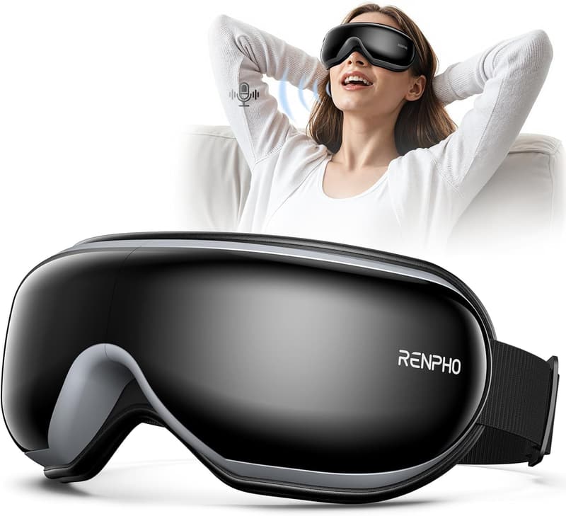 Eye Massager with Heat & Voice Control - Father's Day Gift for Dad