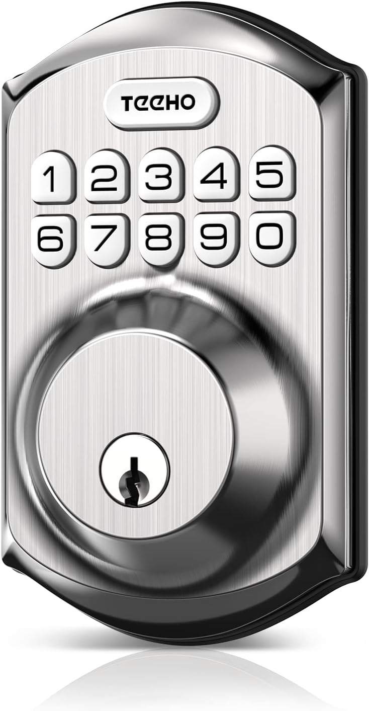 Smart Keyless Entry Deadbolt Lock with Keypad - Satin Nickel