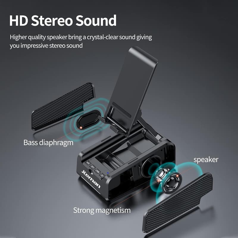 Bluetooth Speaker Phone Stand - Portable Desk Gadget for All