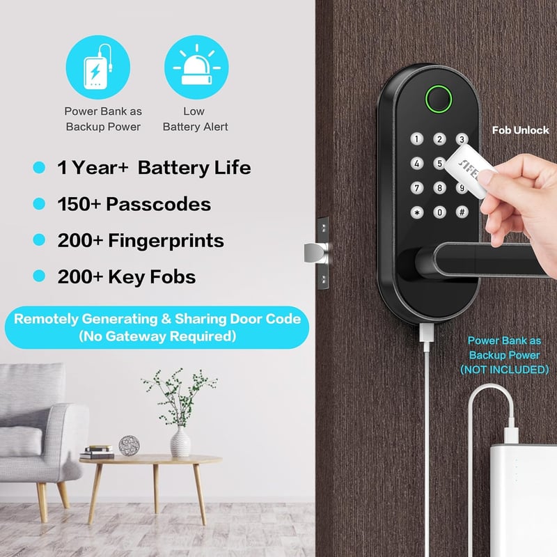 Smart Fingerprint Door Lock with Code - Biometric Entry Solution