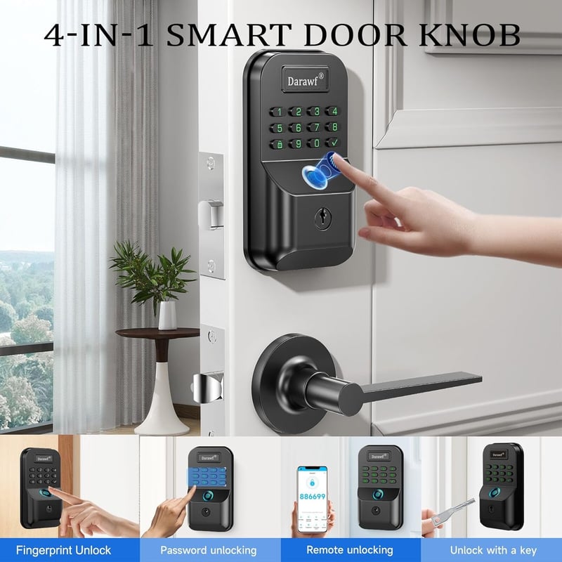 Keyless Fingerprint Door Lock with Bluetooth Control