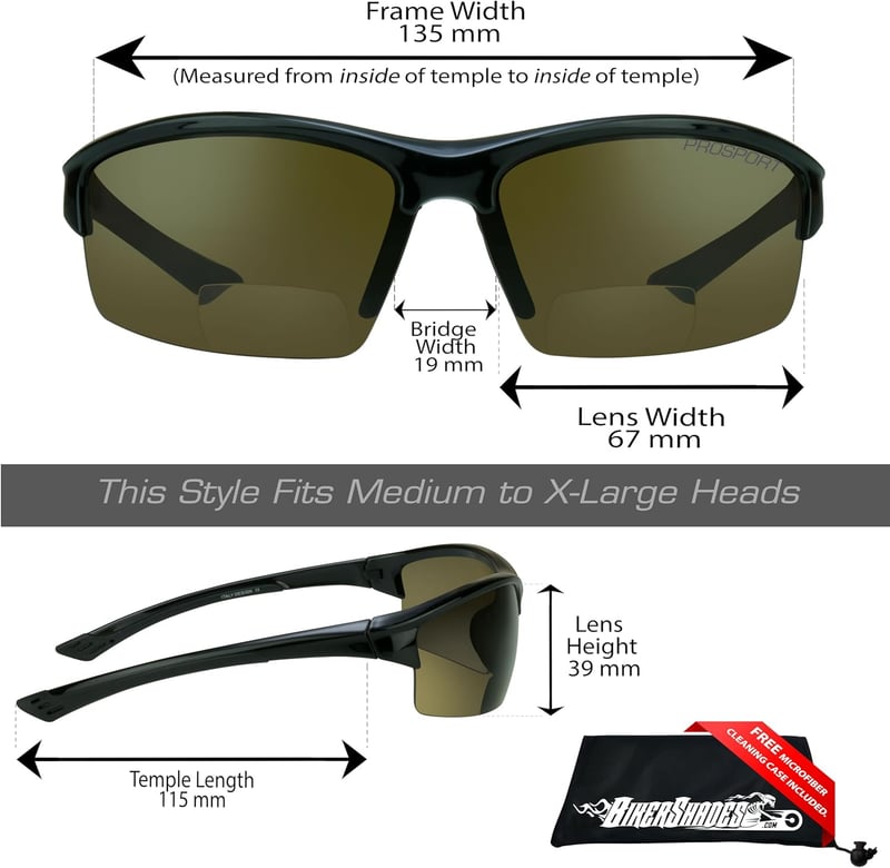 Bifocal Polarized Reading Sunglasses for Men and Women