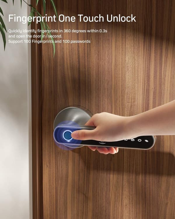 Smart Fingerprint Door Lock – Keyless Entry for Home & Office