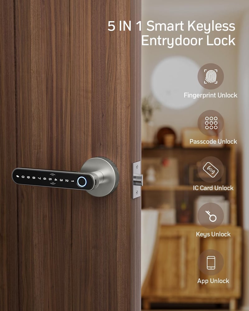 Smart Fingerprint Door Lock – Keyless Entry for Home & Office