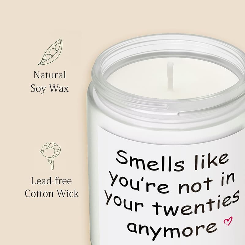 30th Birthday Funny Candle Gift for Him/Her - Natural Soy Wax
