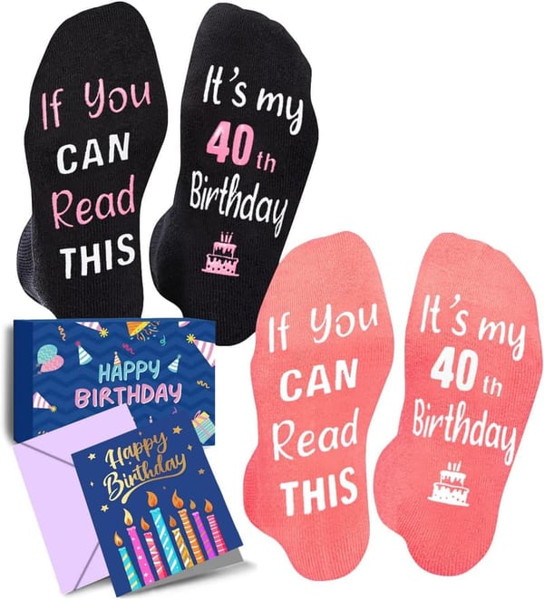 Unique Birthday Socks Set for Men & Women (40-70 Years Old)