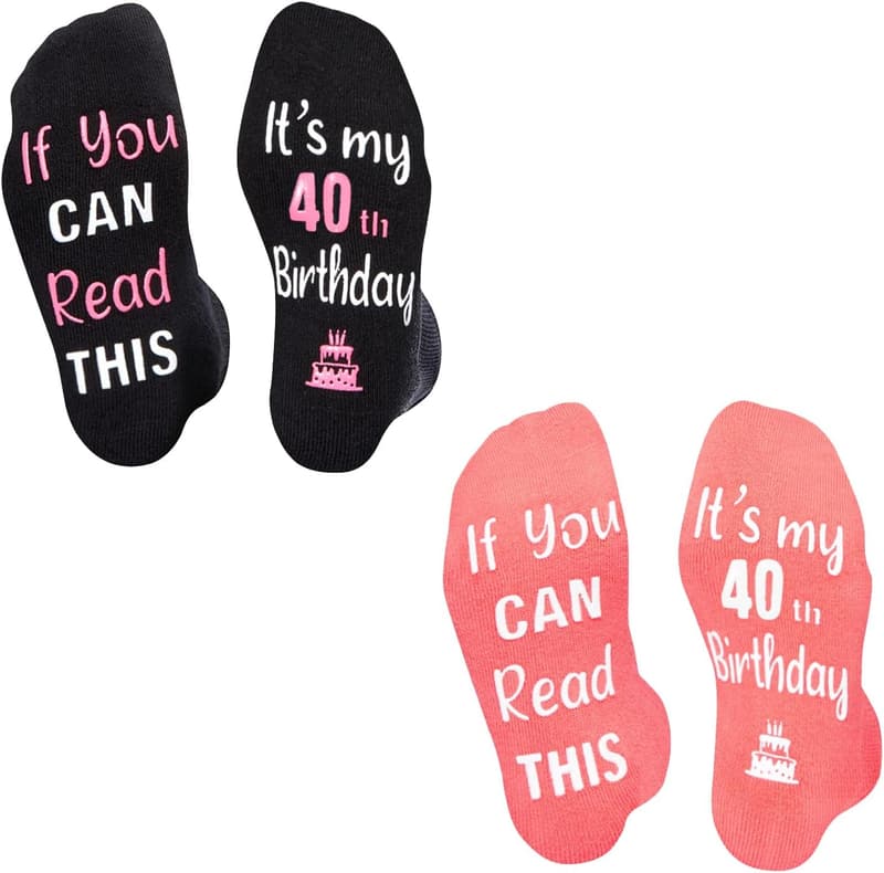 Unique Birthday Socks Set for Men & Women (40-70 Years Old)