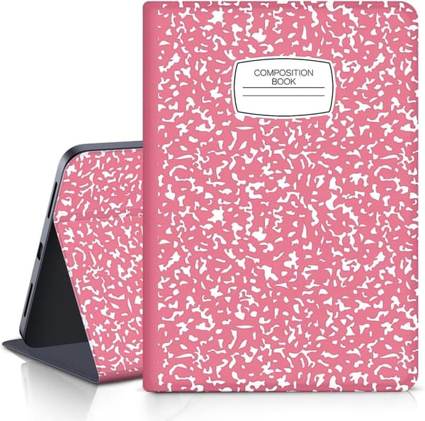 iPad 10th Gen 2022 Folio Case - Pink PU Leather with Auto Wake/Sleep