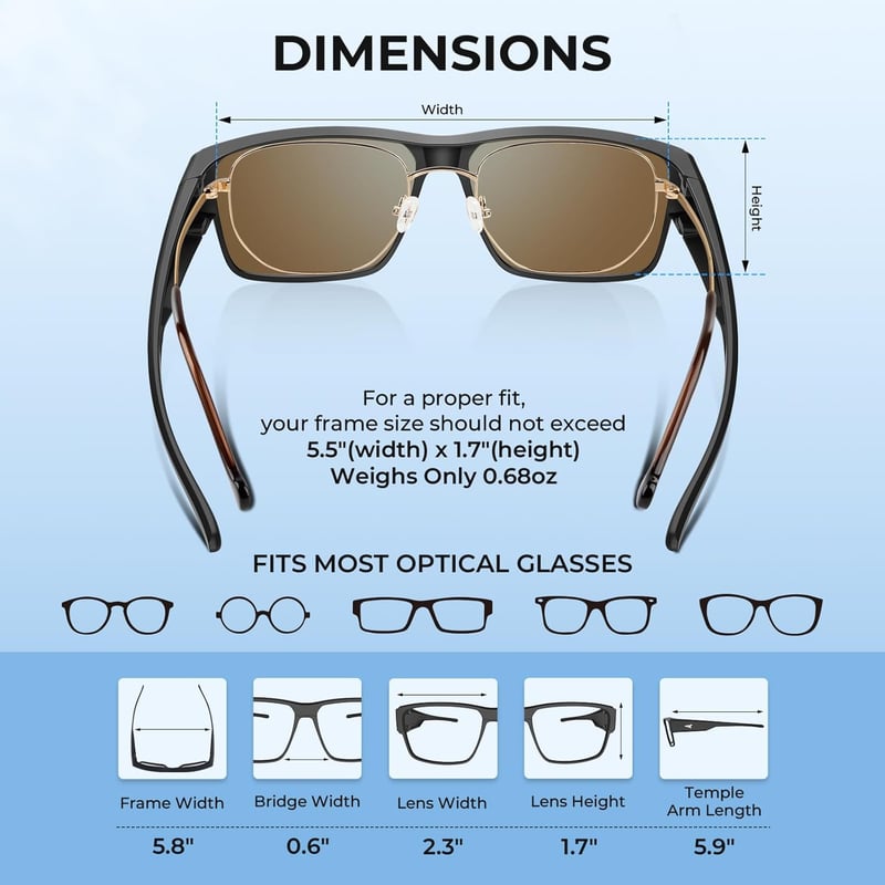 Ultralight Polarized Fishing Sunglasses with UV400 Protection