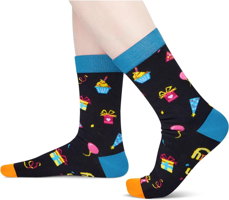 Funny Birthday Socks for Men & Women - Gift for Ages 35-40