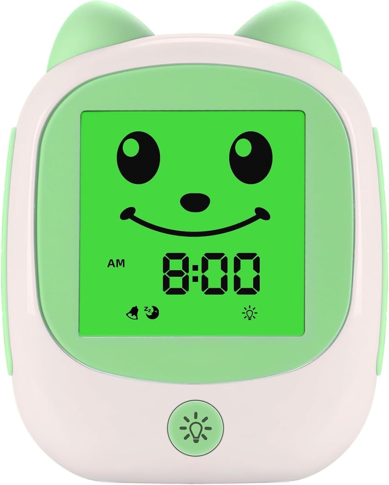 Kids' Sleep Training Alarm Clock with Nap Timer (Green)