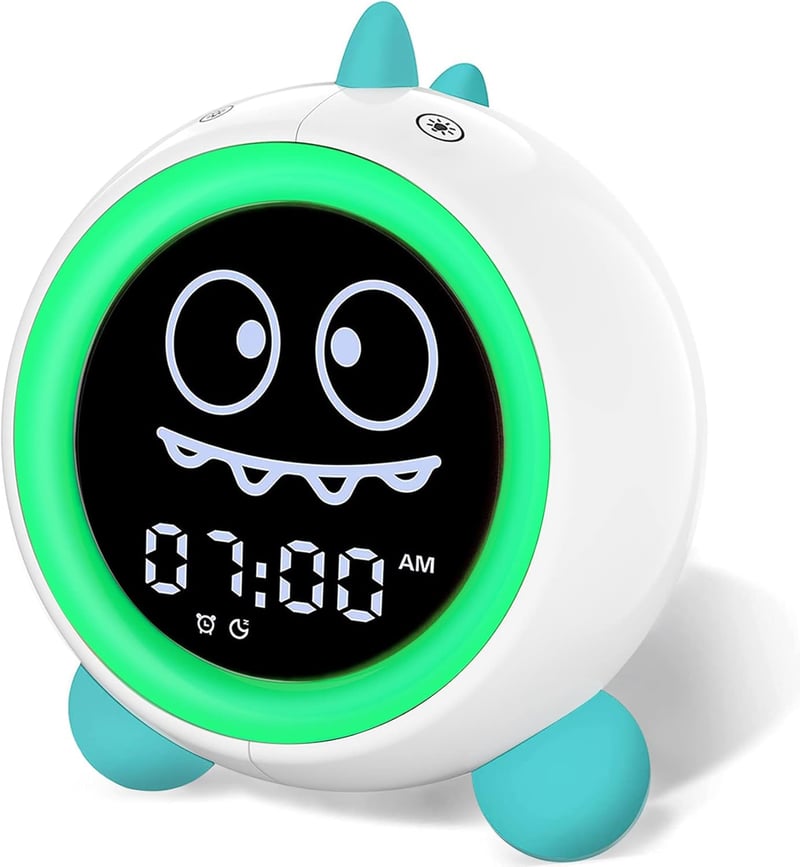 Kids Dinosaur Alarm Clock with Night Light & Sound Machine