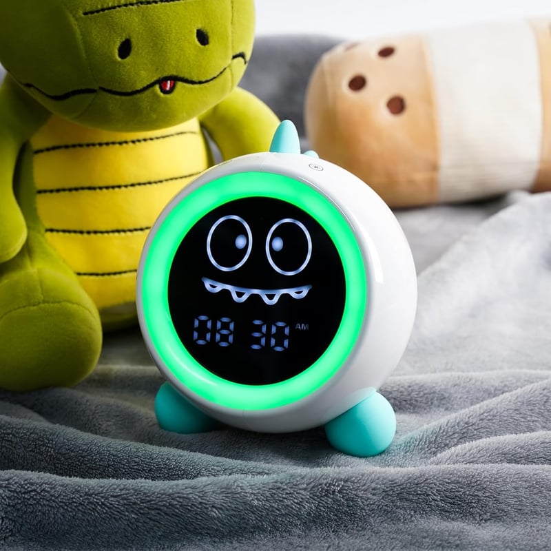 Kids Dinosaur Alarm Clock with Night Light & Sound Machine