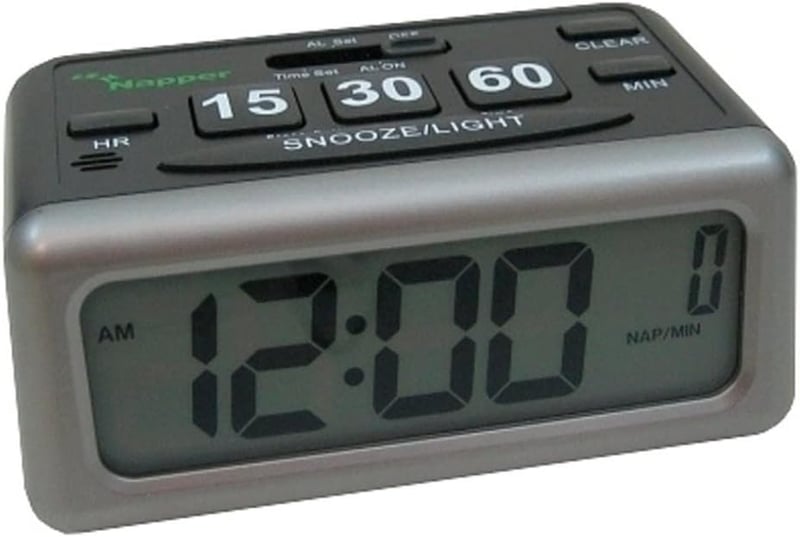 Napper Alarm Clock with LCD Display for Custom Nap Times